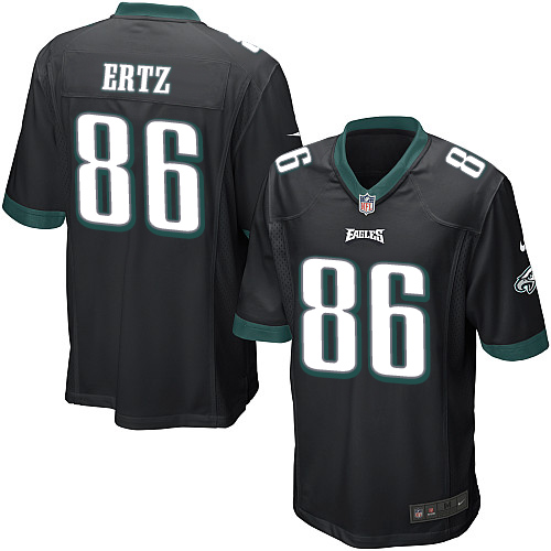 Men's Game Zach Ertz Nike Jersey Black Alternate - #86 NFL Philadelphia Eagles